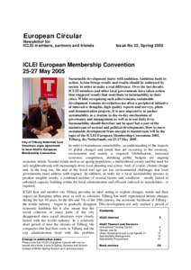 European Circular Newsletter for ICLEI members, partners and friends European