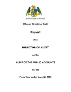 Commonwealth of Dominica  Office of Director of Audit Report of the