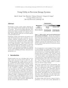 Using Utility to Provision Storage Systems