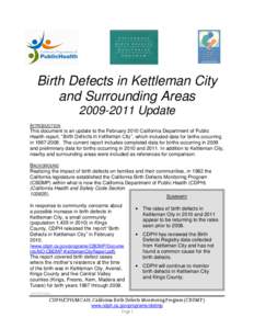Birth Defects in Kettleman City and Surrounding Areas[removed]Update
