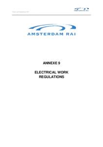 Rules and Regulations RAI  ANNEXE 9 ELECTRICAL LECTRICAL WORK REGULATIONS