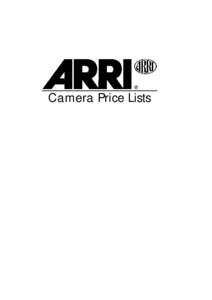 Camera Price Lists  ARRICAM System