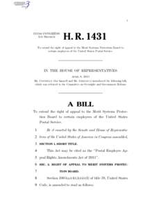 I  113TH CONGRESS 1ST SESSION  H. R. 1431