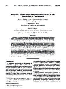 818  JOURNAL OF APPLIED METEOROLOGY AND CLIMATOLOGY VOLUME 48