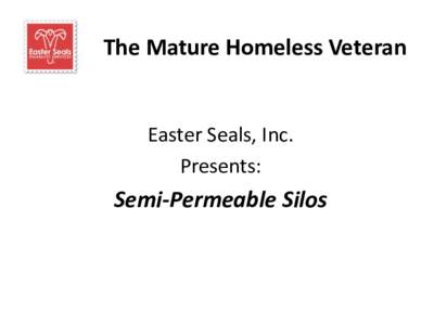 The Mature Homeless Veteran  Easter Seals, Inc. Presents:  Semi-Permeable Silos