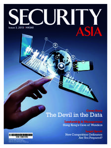 Issue 3, 2013 HK$40  Cover Story The Devil in the Data