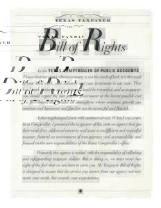 The Texas Taxpayer Bill of Rights
