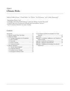 Responding to Climate Change in New York State - Chapter 1: Climate Risks
