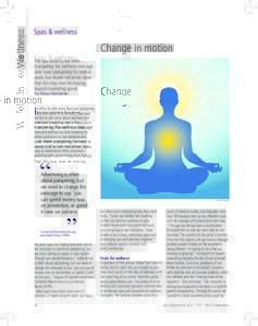 Wellness  Spas & wellness Change in motion The spa industry has been