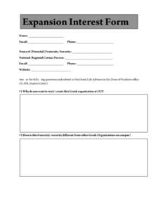 Microsoft Word - Exapnsion Interest Form.doc