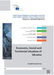 DIRECTORATE-GENERAL FOR INTERNAL POLICIES POLICY DEPARTMENT B: STRUCTURAL AND COHESION POLICIES AND DIRECTORATE-GENERAL FOR EXTERNAL POLICIES POLICY DEPARTMENT