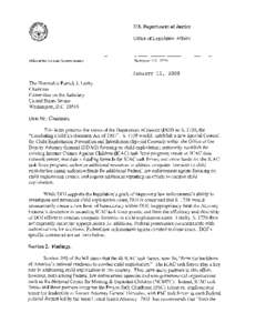 Ltr re S 1738 Combating Child Exploitation Act of 2007