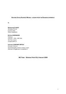 Microsoft Word - Cahier de recherche social business model.doc