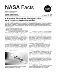 Advanced General Aviation Transport Experiments / Small business / Small Aircraft Transportation System / AGATE / Aviation / General aviation / Federal Aviation Administration
