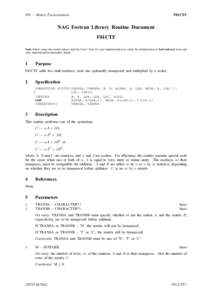 F01 – Matrix Factorizations  F01CTF NAG Fortran Library Routine Document F01CTF