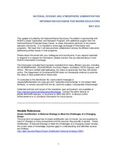 Information Exchange for Marine Educators - May 2012