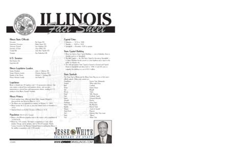 ILLINOIS Fact Sheet Illinois State Officials Capital Cities