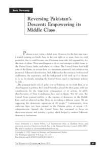 Reversing Pakistan’s Descent: Empowering its Middle Class