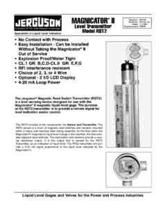 ®  A Division Of The Clark-Reliance Corporation Specialists in Liquid Level Indication