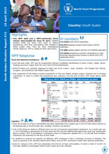 10 April[removed]Country: South Sudan South Sudan Situation Report #72