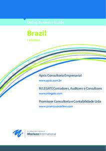 Doing Business Guide  Brazil 1st Edition  Apsis Consultoria Empresarial