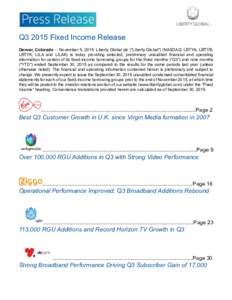 EX 99.1 Fixed Income Q3 2015 Report