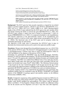 SNP analysis, genotyping and mapping of the porcine GPCR142 gene (Brief report)