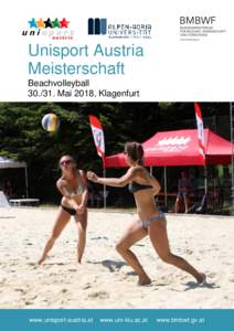 Unisport Austria Meisterschaft BeachvolleyballMai 2018, Klagenfurt  www.unisport-austria.at