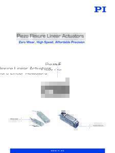 Brochure: Piezo Linear Actuator, Flexure Actuators, Flextensional Actuator
