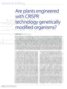 Genome Editing  Are plants engineered with CRISPR technology genetically modified organisms?