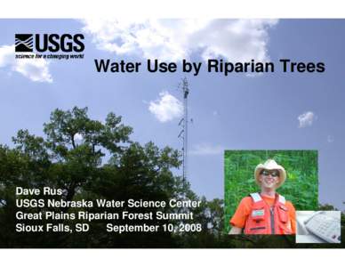 Estimation of Riparian Woodland Evapotranspiration Along the Platte River, Nebraska