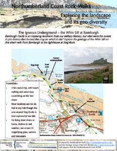 Northumberland Coast RockRock-Walks Exploring the landscape and its geogeo-diversity The Igneous Underground – the Whin Sill at Bamburgh Bamburgh Castle is an imposing landmark from our military history; but what were 