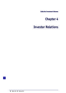 Collective Investment Schemes  Chapter 4 Investor Relations  PAGE