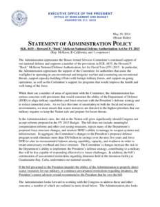 Statement of Administration Policy on H.RHoward P. 