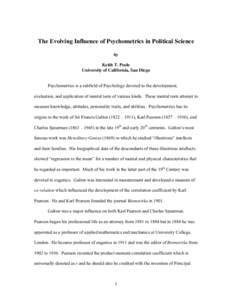 The Evolving Influence of Psychometrics in Political Science