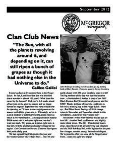 SeptemberClan Club News “The Sun, with all the planets revolving around it, and