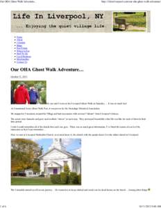 Our OHA Ghost Walk Adventure...