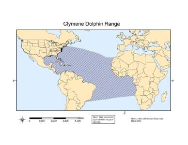 Clymene Dolphin Range map