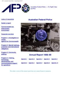 AFP - Australian Federal Police - Annual Report 98-99