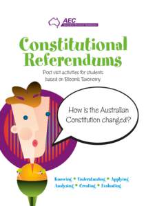 Constitutional Referendums Post visit activities for students based on Bloom’s Taxonomy  How is the Australian