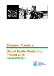 Belgium (Flanders) Global Media Monitoring Project 2015 National Report  Acknowledgements