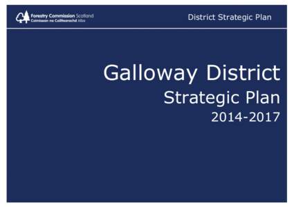 District Strategic Plan  Galloway District Strategic Plan
