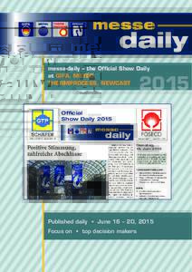 messe-daily – the Official Show Daily at GIFA, METEC, THERMPROCESS, NEWCAST 2015