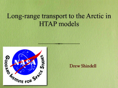 Long-range transport to the Arctic in HTAP models Drew Shindell  20th Century Arctic Trends from