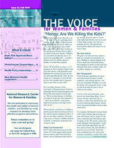 Issue 10, FallTHE VOICE for Women & Families
