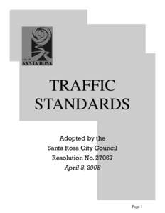 City of Santa Rosa Traffic Standards 2007 FINAL.pub