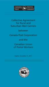 COLLECTIVE AGREEMENT  FOR RURAL AND SUBURBAN MAIL CARRIERS