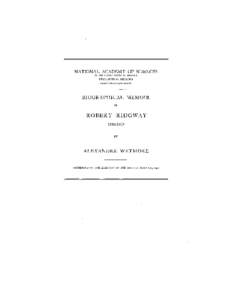 Zoology / John Livzey Ridgway / Matthew Ridgway / Robert Ridgway / Science and technology in the United States / United States