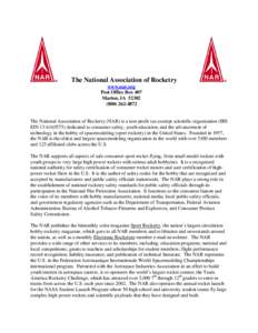 National Association of Rocketry / High-power rocketry / Model rocket / Rocket / Team America Rocketry Challenge / Model rocket motor classification / United Kingdom Rocketry Association / Model rocketry / Transport / Space technology