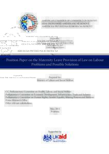 Position Paper on the Maternity Leave Provision of Law on Labour